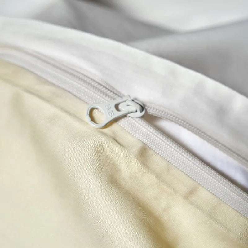 Luxury 100% Egyptian Cotton Reversible Duvet Cover Set - Silver & Purple Julia M LifeStyles