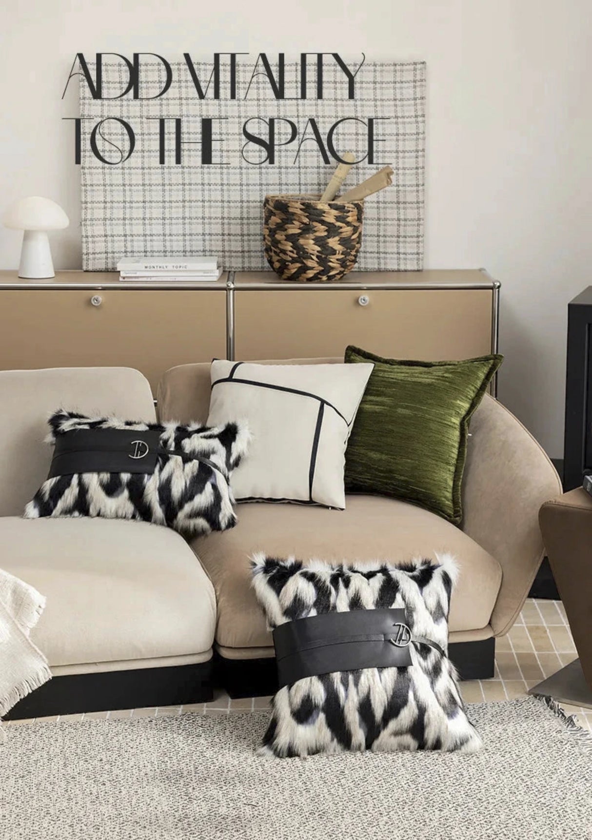 Elegant Plush Throw Pillow Cover for Cozy Living Spaces