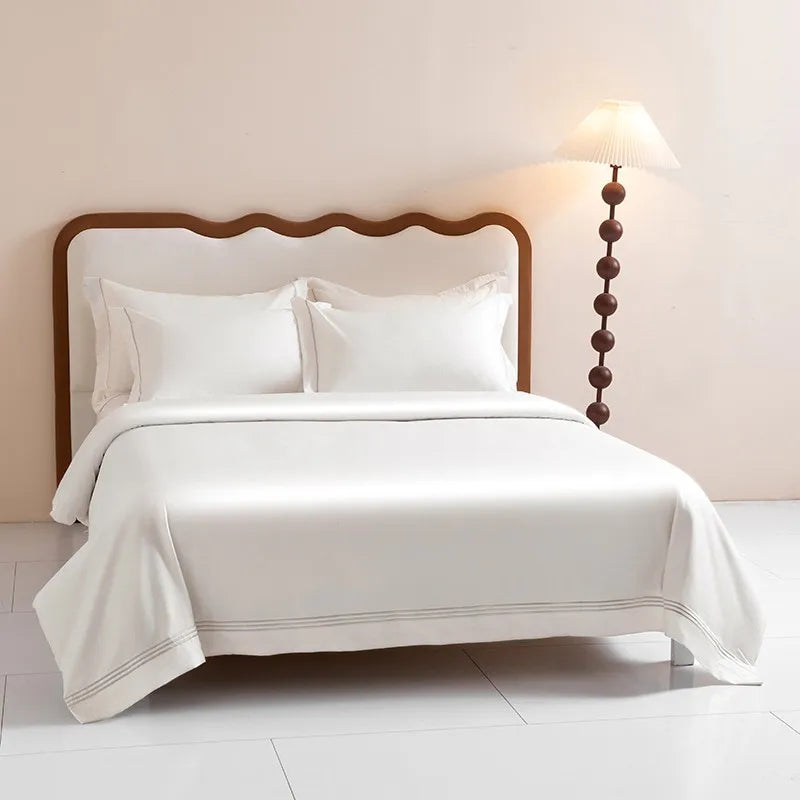 Luxury 1000TC Egyptian Cotton Duvet Cover Set with Silver Embroidery - Julia M LifeStyles