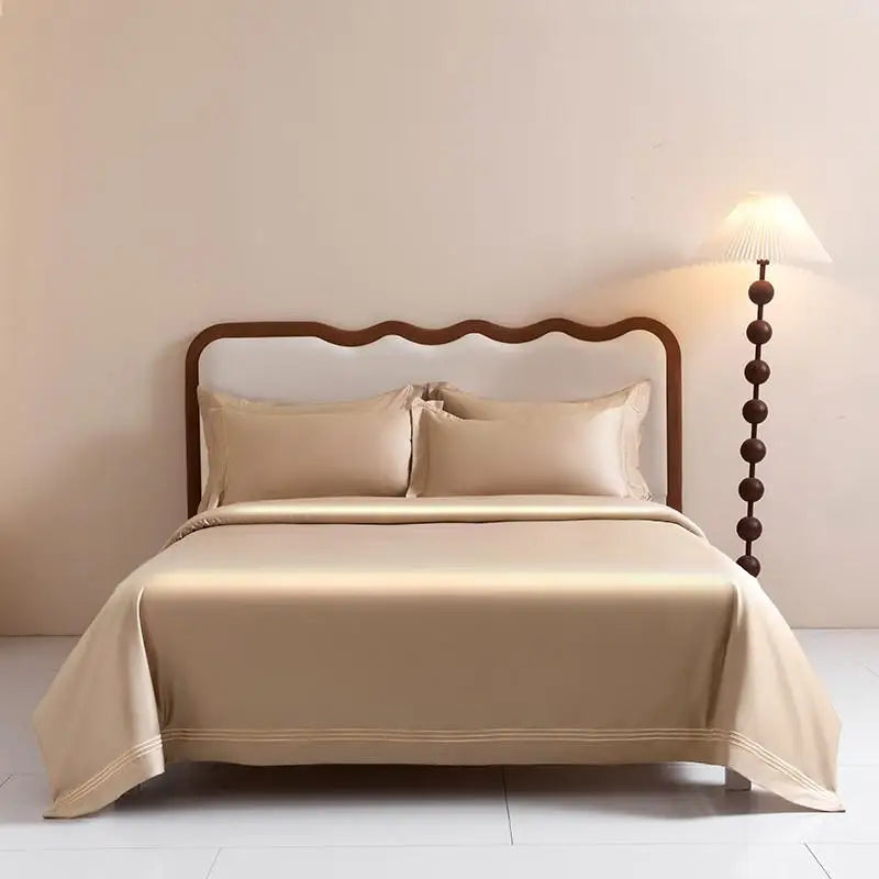 Luxury 1000TC Egyptian Cotton Duvet Cover Set with Silver Embroidery - Julia M LifeStyles