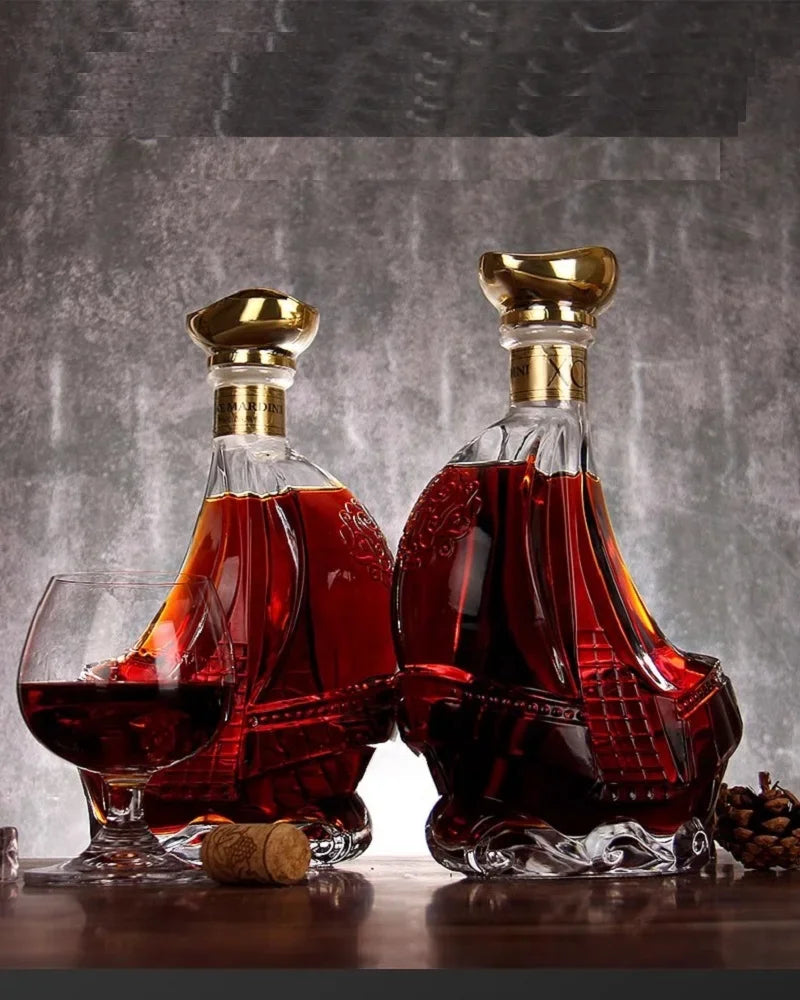 Grape Beer Container Whiskey Decanter with Lid