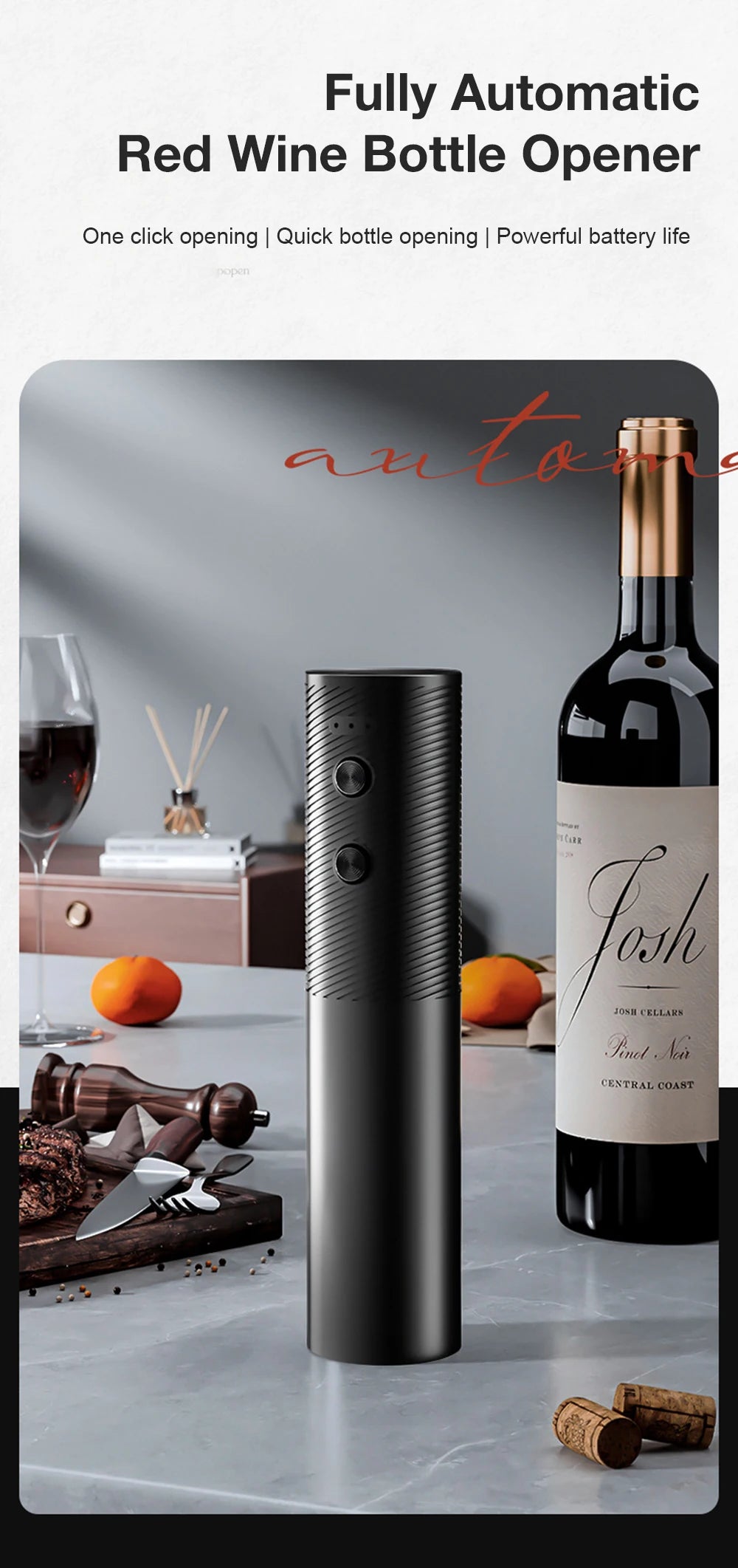 Rechargeable Electric Wine Bottle Opener Set - Julia M LifeStyles