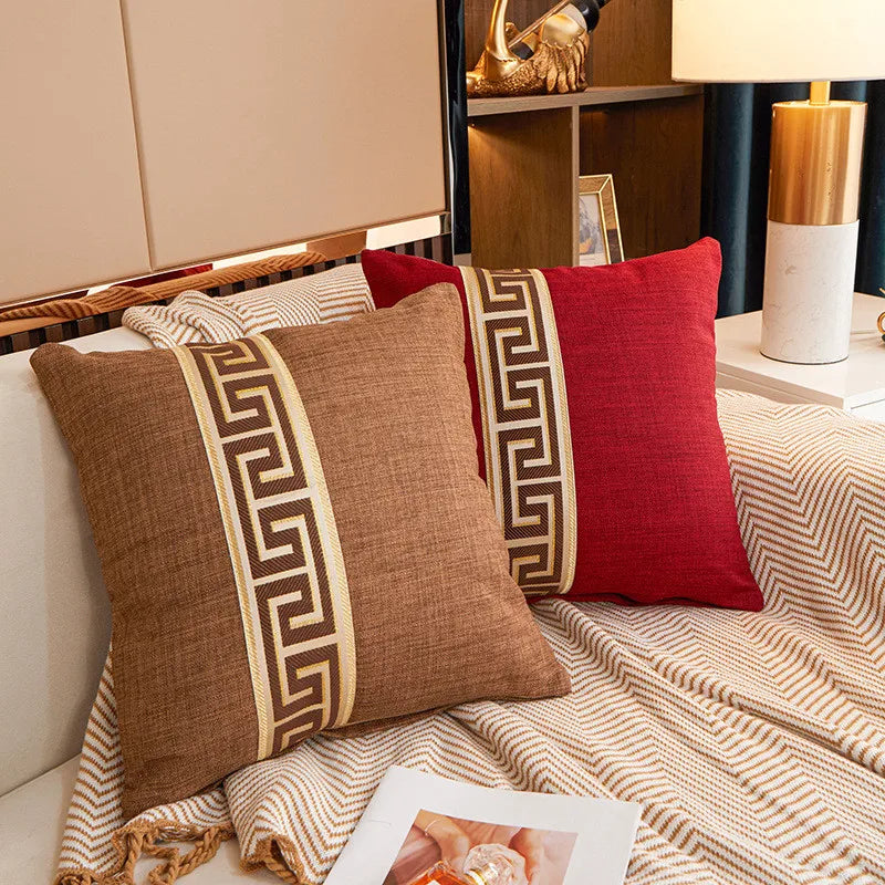 Cotton Linen Cushion Cover - Nordic Style Geometry 45x45cm - Julia M LifeStyles