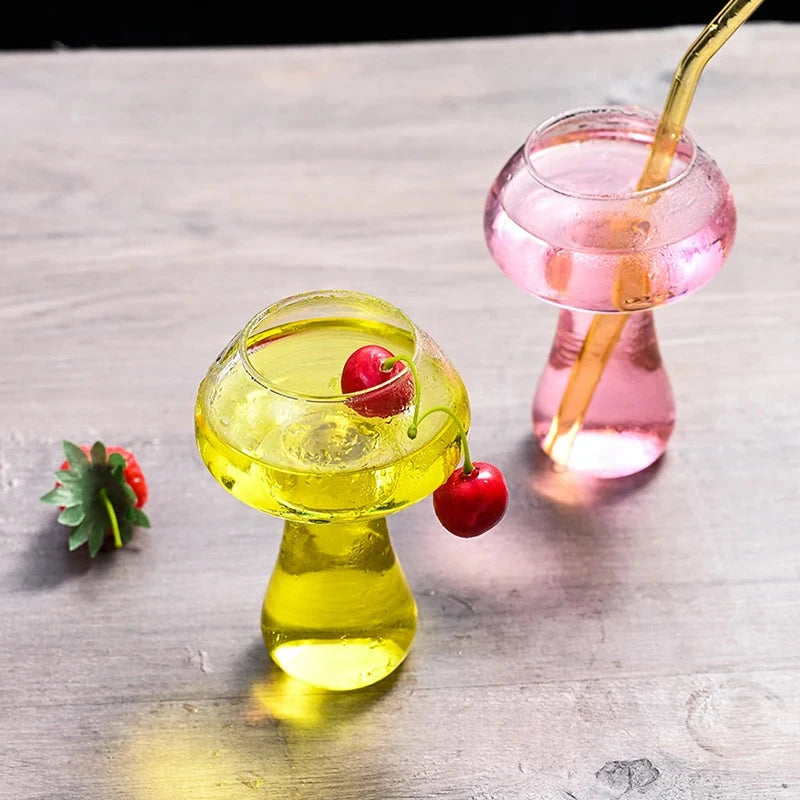 Cute Mushroom Cocktail Glass 260ml Cup For Drinks Beer Creative Clear Wine Glasses Coffee Cups Drinkware Bar Shot Glasses Julia M Home & Kitchen