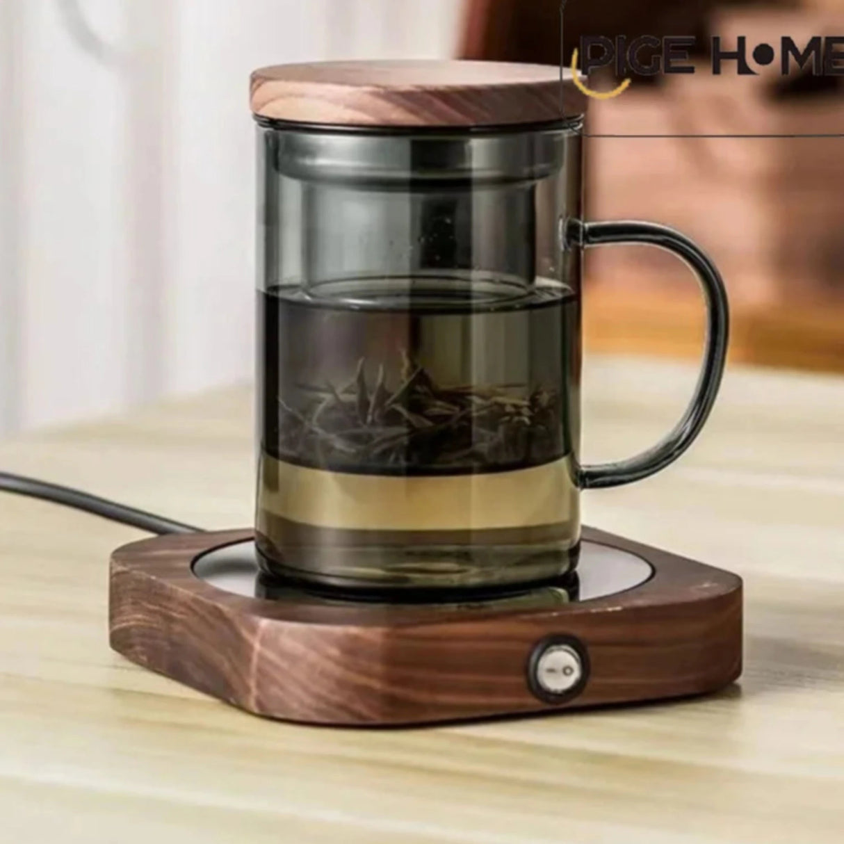 400ml Heat-Resistant Glass Tea Cup with Filter and Wooden Lid Julia M LifeStyles