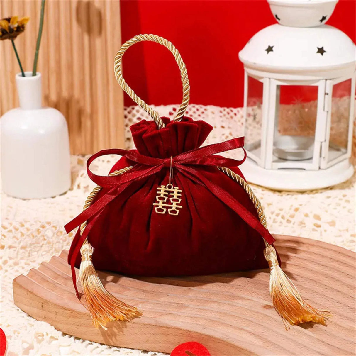 Luxury Packing Drawstring Velvet Pouch Sachet Gift Bag