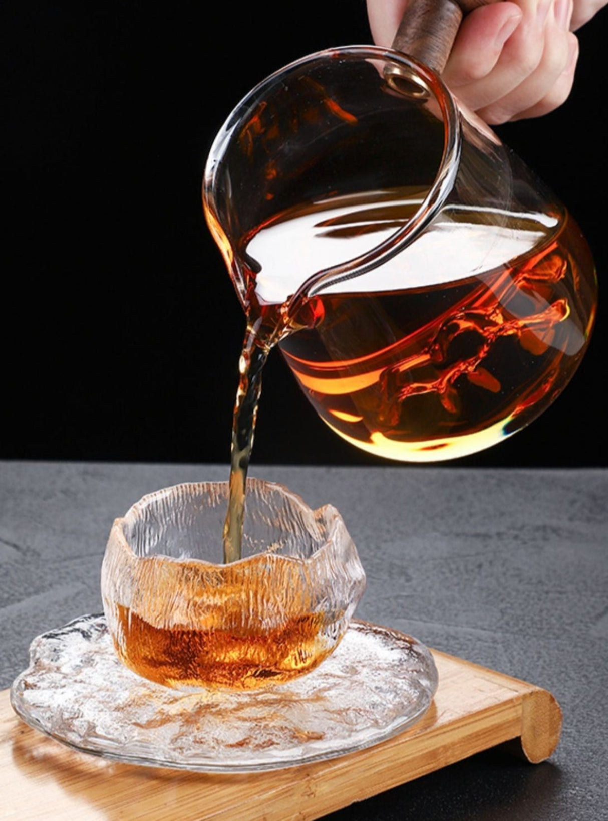 Frosted Japanese Glass Tea Cup – Elegant Single Serve Teacup - Julia M LifeStyles