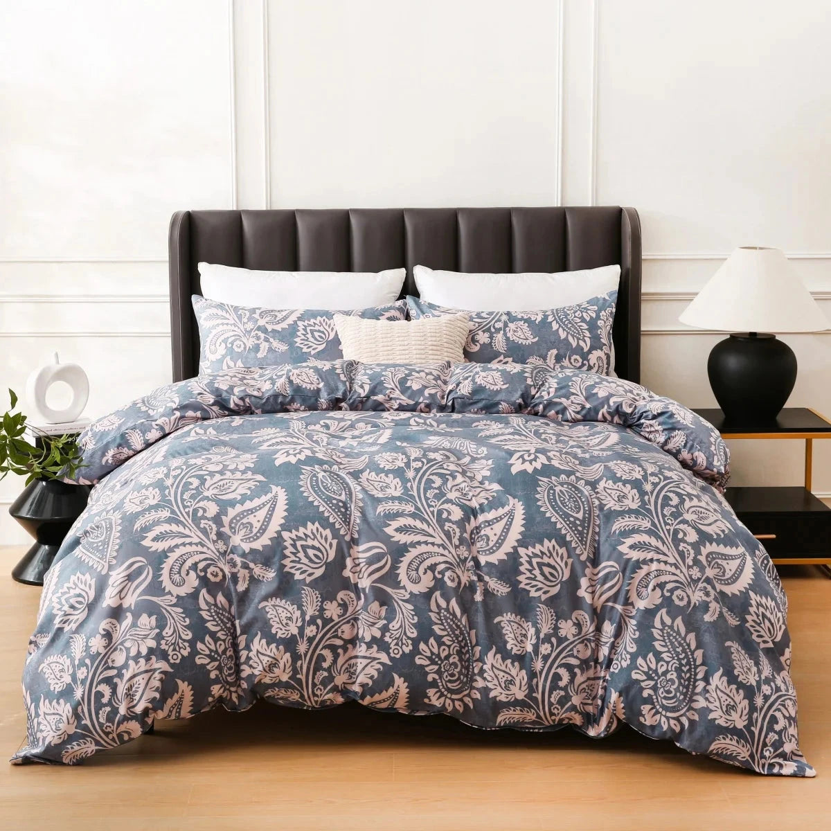 Bohemian Paisley Floral Reversible Duvet Cover Set for Twin Beds Julia M LifeStyles