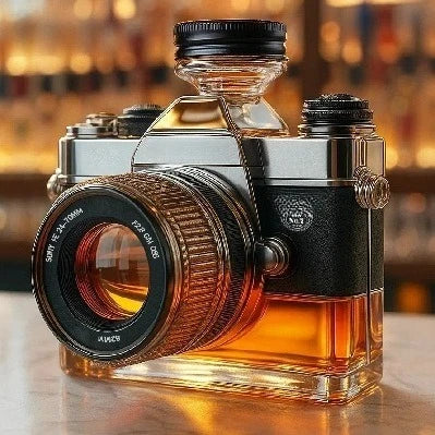 Creative Camera Design Whiskey Glass Bottle