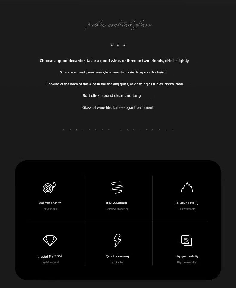 Lux Iceberg Falls Crystal Glass Wine Decanter & Filter Julia M LifeStyles