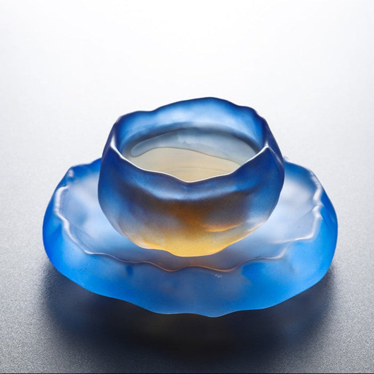 Frosted Japanese Glass Tea Cup – Elegant Single Serve Teacup - Julia M LifeStyles