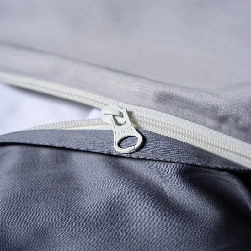 Luxury 100% Egyptian Cotton Reversible Duvet Cover Set - Silver & Purple Julia M LifeStyles