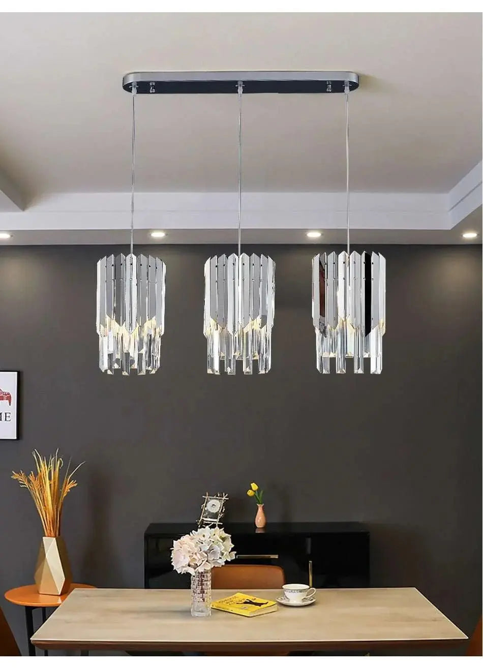 Small Round Gold Crystal LED Chandelier - Julia M LifeStyles