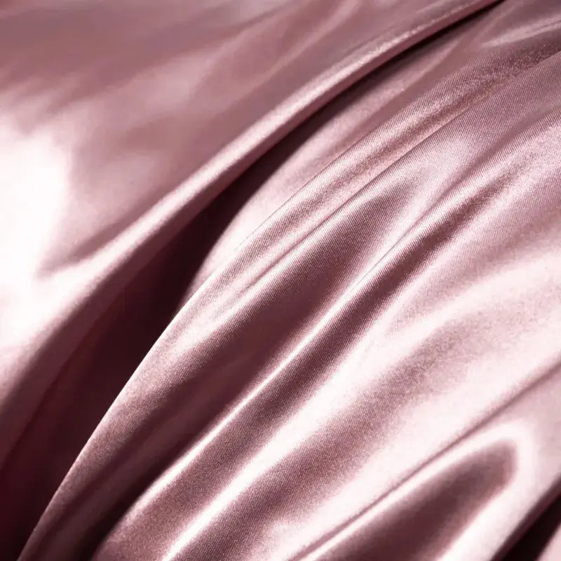Soft 100% Imitate Silk Satin Duver Cover Sheet Pillow shams Multiple Colors Twin Double (1Duvet Cover+1FlatSheet+2Pillowcases) Julia M LifeStyles