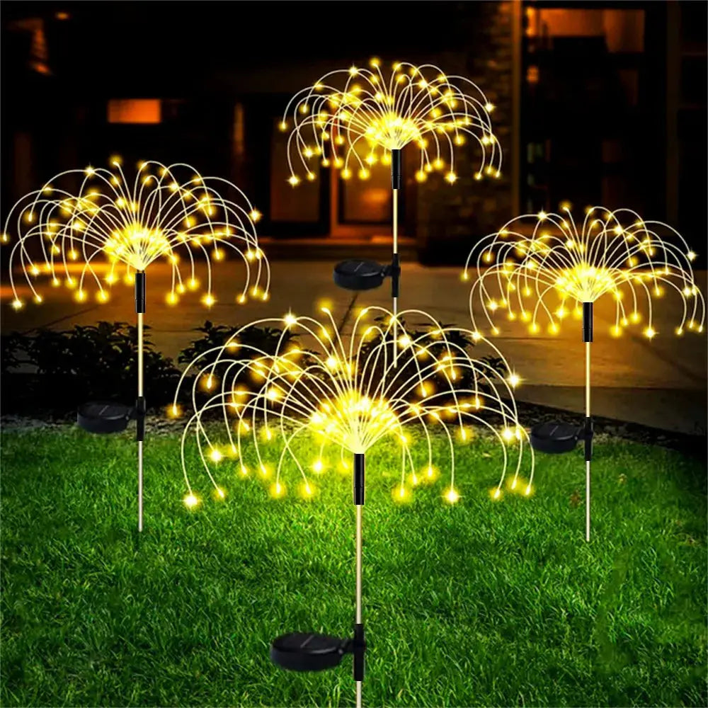 Solar Firework Fairy Lights: Illuminate Your Outdoor Space in Style Julia M Home & Kitchen Warm White 240 LED-8 Modes
