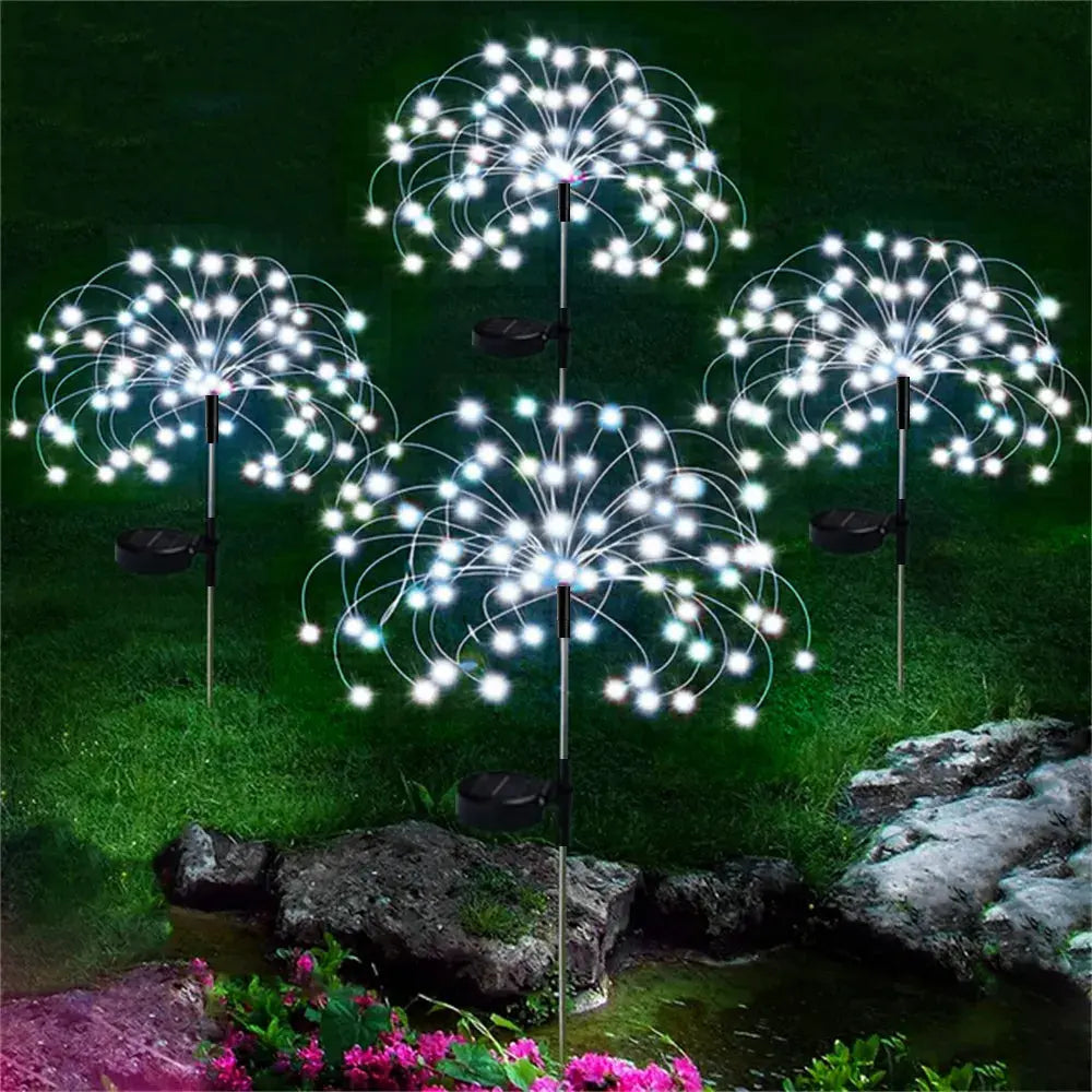 Solar Firework Fairy Lights: Illuminate Your Outdoor Space in Style Julia M Home & Kitchen White 240 LED-8 Modes
