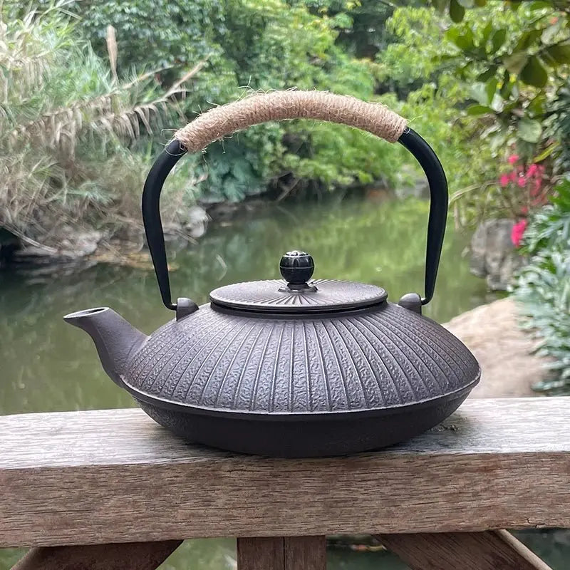Southern Iron Handmade Japanese-Style Cast Iron Teapot - Retro Design - Julia M LifeStyles