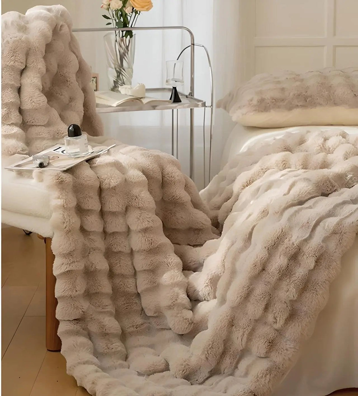 Luxury Thickened Rabbit Plush Blanket for Cozy Comfort - Julia M LifeStyles