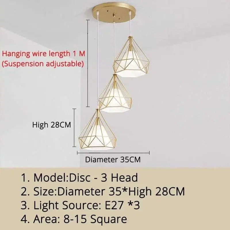 Three Head Nordic pendant lights - Julia M LifeStyles