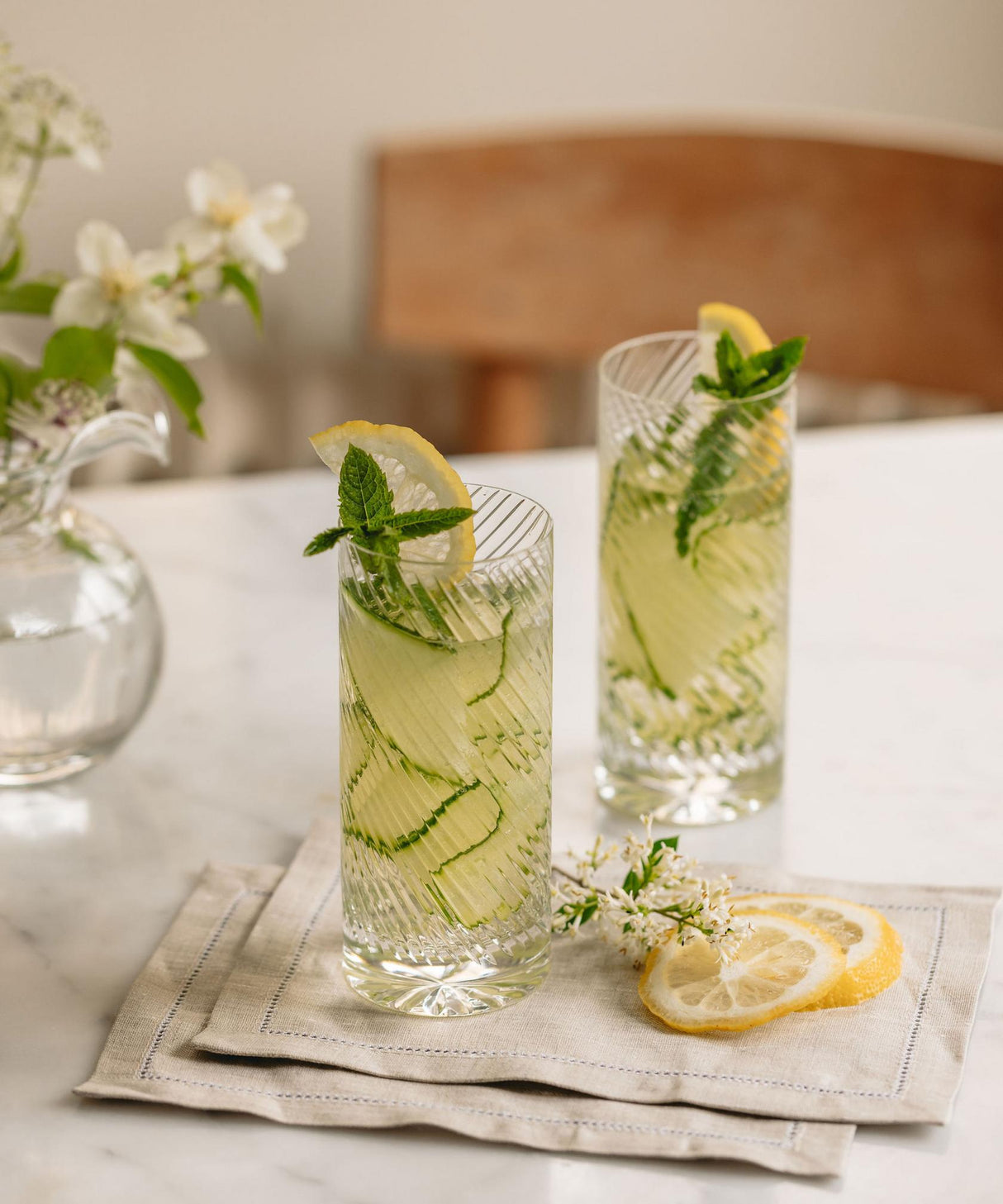 The Lumière Atelier™ Square Crystal Highball Glass ; Architectural Design for Elevated Entertaining