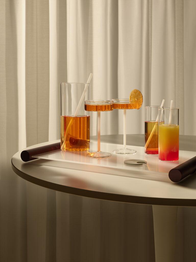 The Lumière Atelier™ Square Crystal Highball Glass ; Architectural Design for Elevated Entertaining