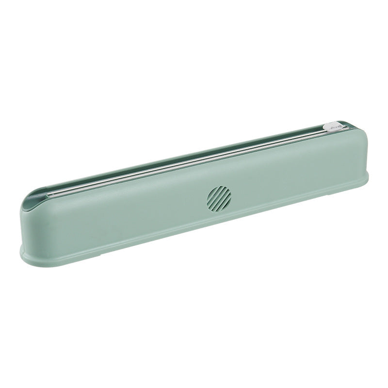 Elegant Cling Film Suction Cup Wall-Mounted Cutter with Free Plastic Wrap