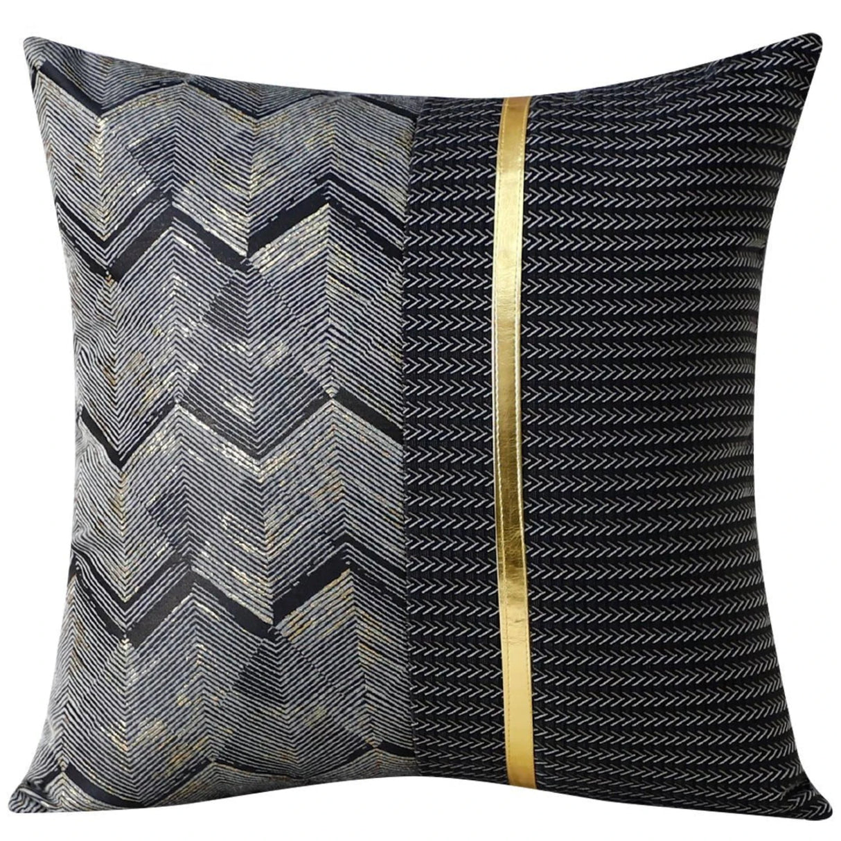 Accessible Luxury Wind Black Geometric Fox Fur Pillow Cover - Julia M LifeStyles
