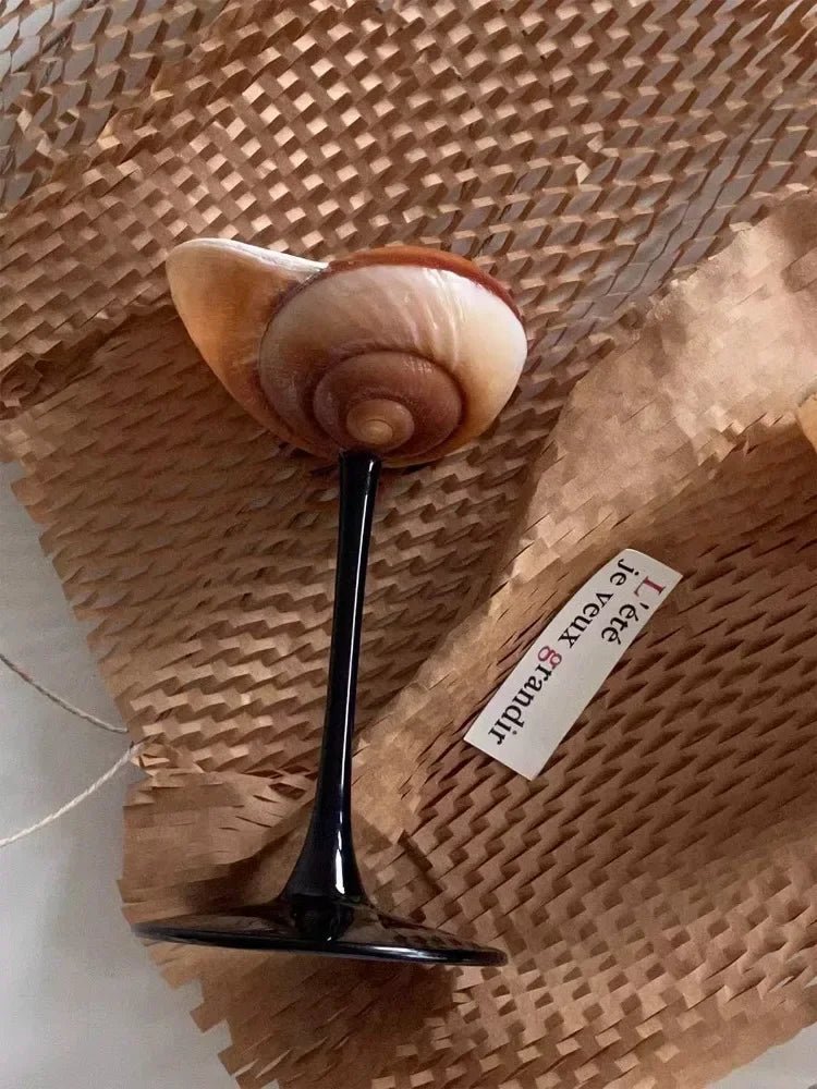 Vintage Shell & Metal Champagne Glasses Set - Julia M LifeStyles