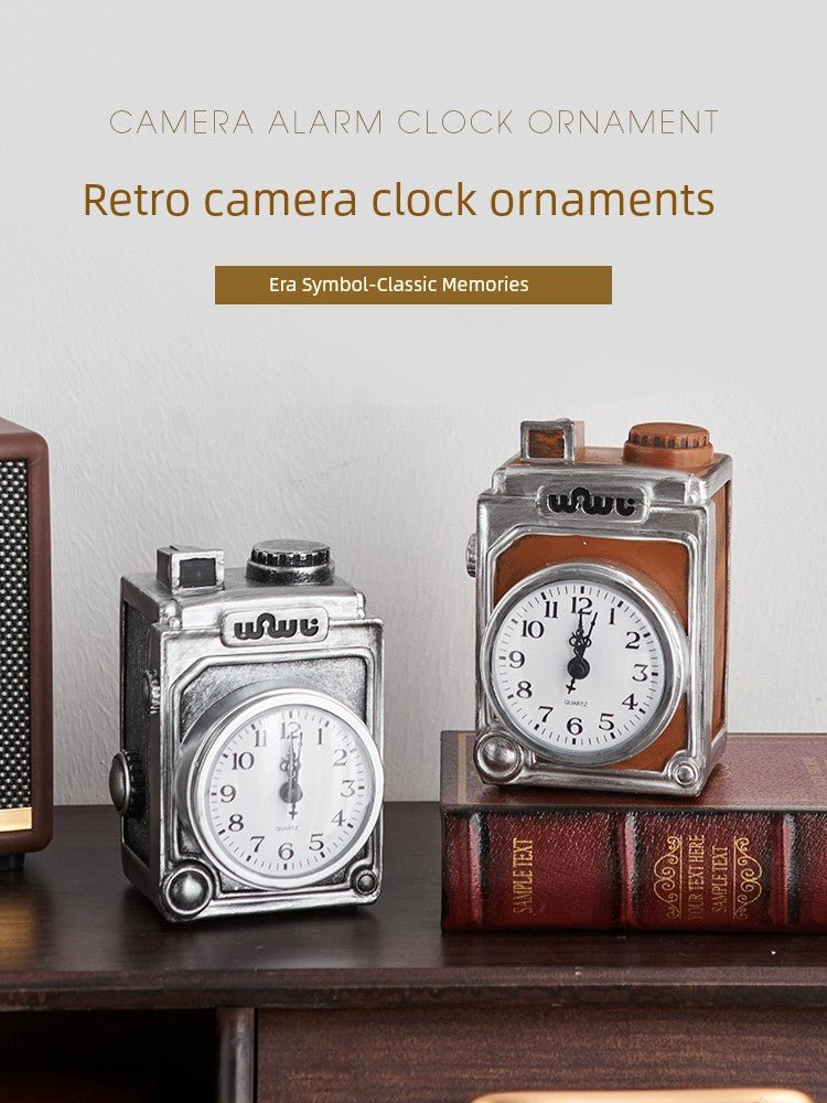 American Retro Clock Small Ornaments Home Decorations Living Room Desk Clock Desktop Clock For Home Bedroom Desk Clock Mute - Julia M LifeStyles