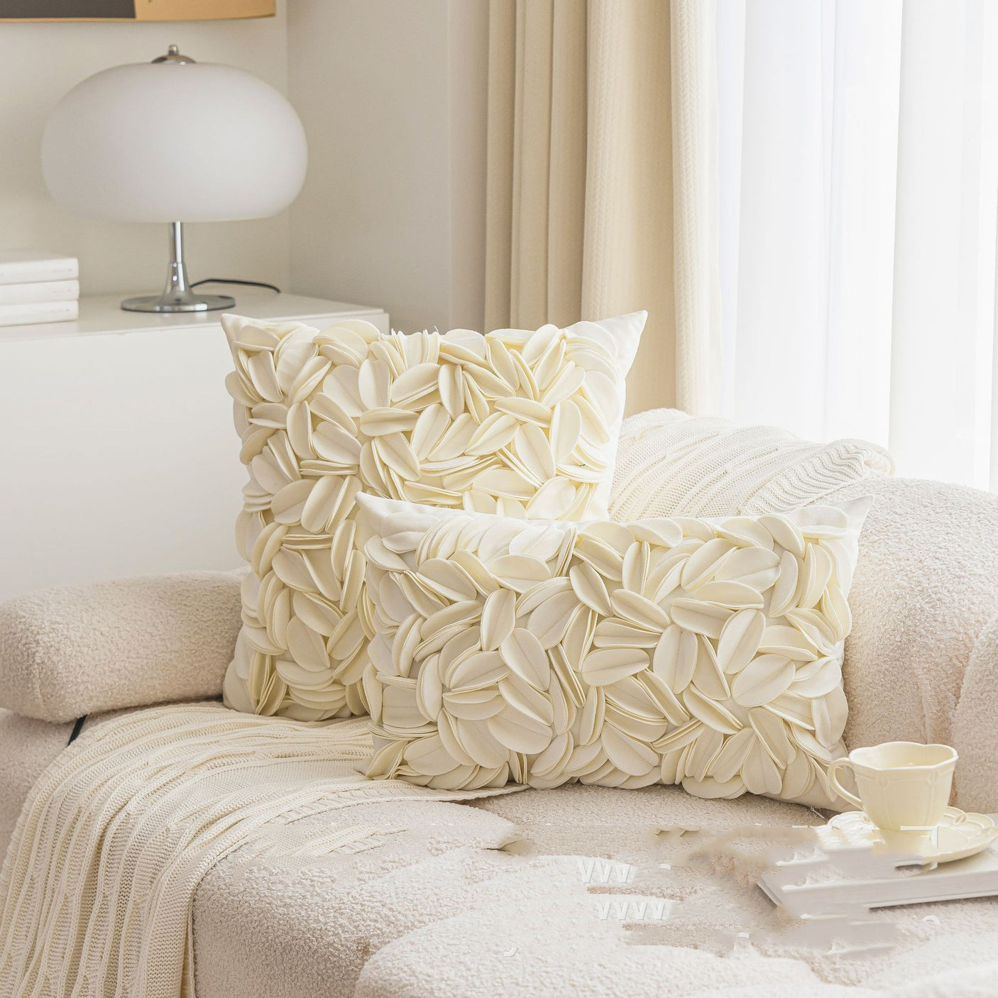 Ins Style Luxurious Dutch Velvet Handmade Pillowcase Cover 45x45cm / 30x50cm