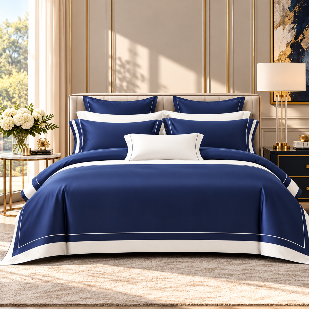 Ainsley Cotton Sateen Patchwork Bedding Set