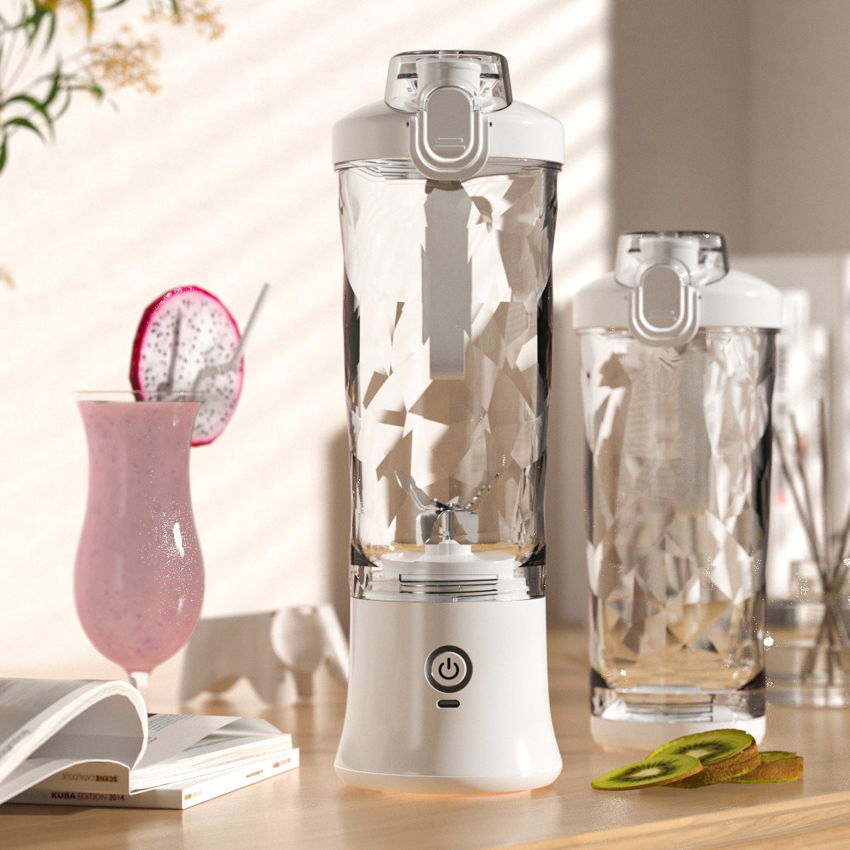 Luxury 6-Blade Portable Personal Blender with 20oz Capacity & Type-C Charging