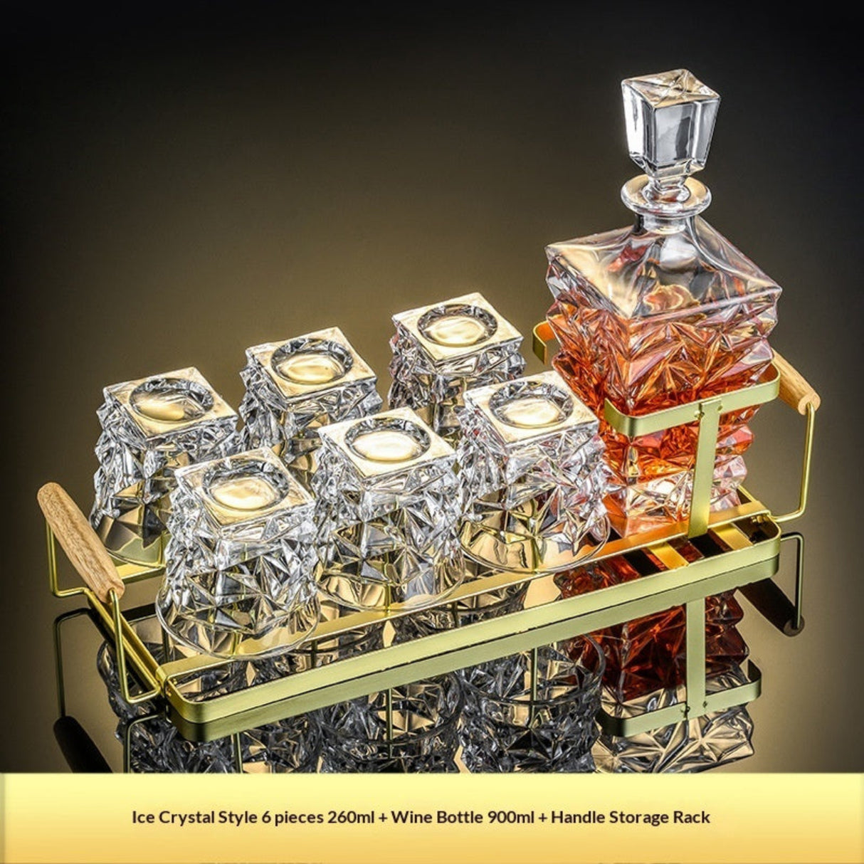 Whiskey Glass & Decanter Set | 7-Piece Barware Set