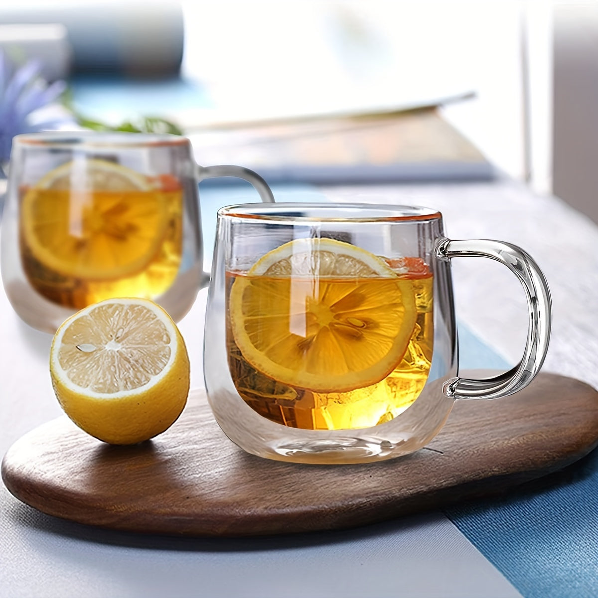 4pcs 10.14oz High Borosilicate Glass Coffee Mugs - Double-Walled, Insulated Cups with Handles for Latte, Cappuccino, Tea - Dishwasher Safe, Reusable & Recyclable Clear Glassware, Coffee Cups - Julia M LifeStyles