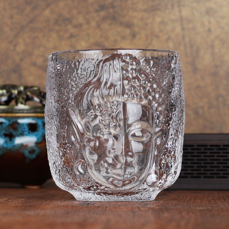 Japanese Crystal Glass Tea Cup with Elegant Colored Glaze – 140ML