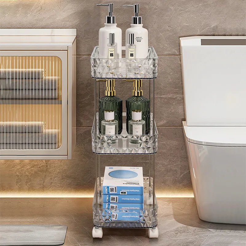 Bathroom Organizer Shelf Home Kitchen Acryl Storage Rack Large Capacity Skincare Cosmetic Liptick Shampoo Desktop Holder - Julia M LifeStyles