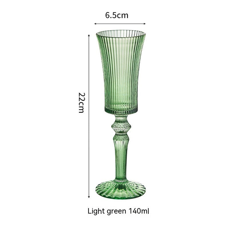 Mild Luxury Retro 140ml Striped Glass Goblet