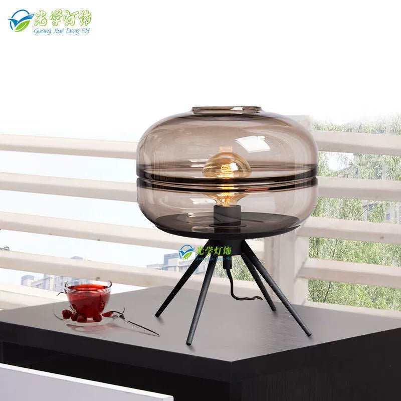 Modern Glass Table Lamp – Elegant Artistic Decor for Relaxation Spaces - Julia M LifeStyles