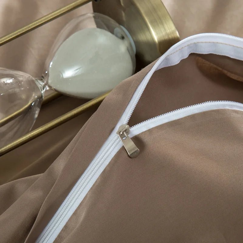 IvaRose Luxury Blue Black Silk Satin Bedding Set - Queen/King Size - Julia M LifeStyles