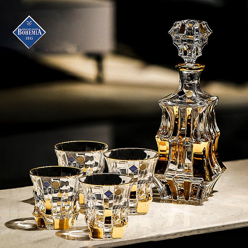 Bohemia Gold Couple Cups Gift Crystal Glass - Julia M LifeStyles