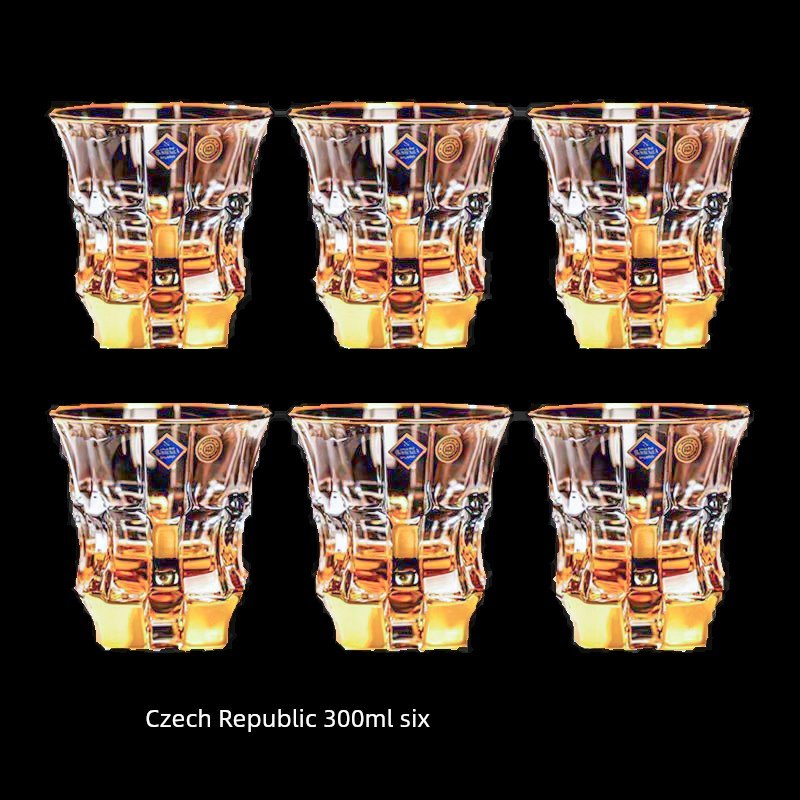 Bohemia Gold Couple Cups Gift Crystal Glass - Julia M LifeStyles