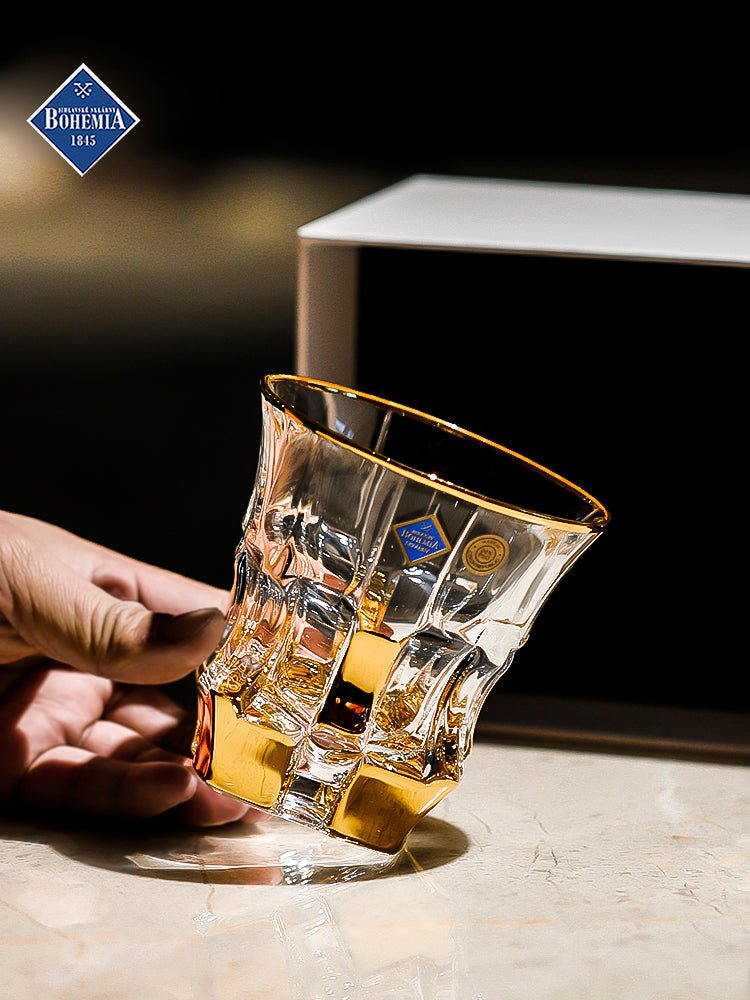 Bohemia Gold Couple Cups Gift Crystal Glass - Julia M LifeStyles