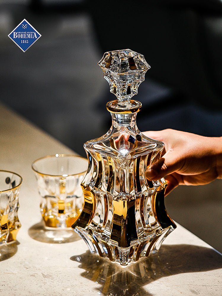 Bohemia Gold Couple Cups Gift Crystal Glass - Julia M LifeStyles