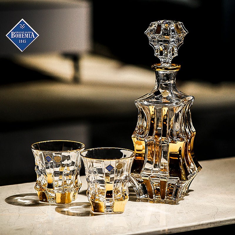 Bohemia Gold Couple Cups Gift Crystal Glass - Julia M LifeStyles