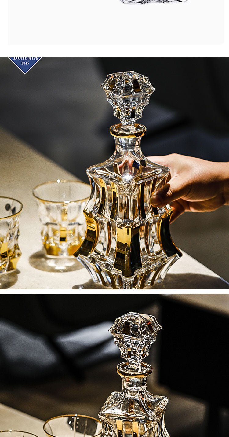 Bohemia Gold Couple Cups Gift Crystal Glass - Julia M LifeStyles