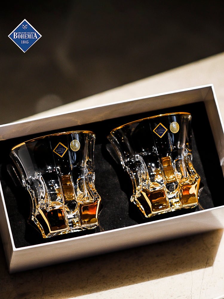 Bohemia Gold Couple Cups Gift Crystal Glass - Julia M LifeStyles