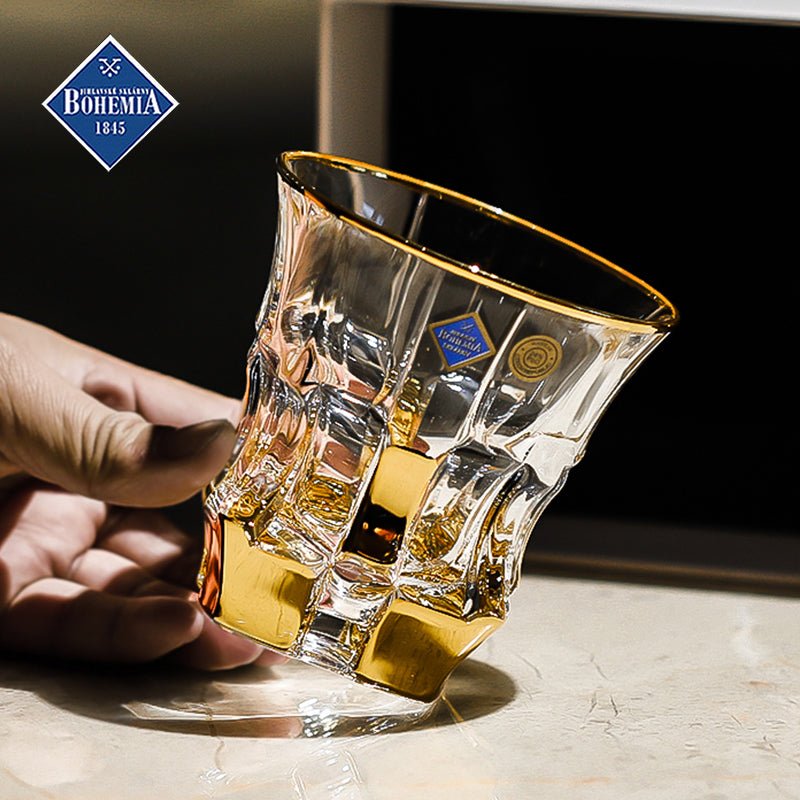 Bohemia Gold Couple Cups Gift Crystal Glass - Julia M LifeStyles