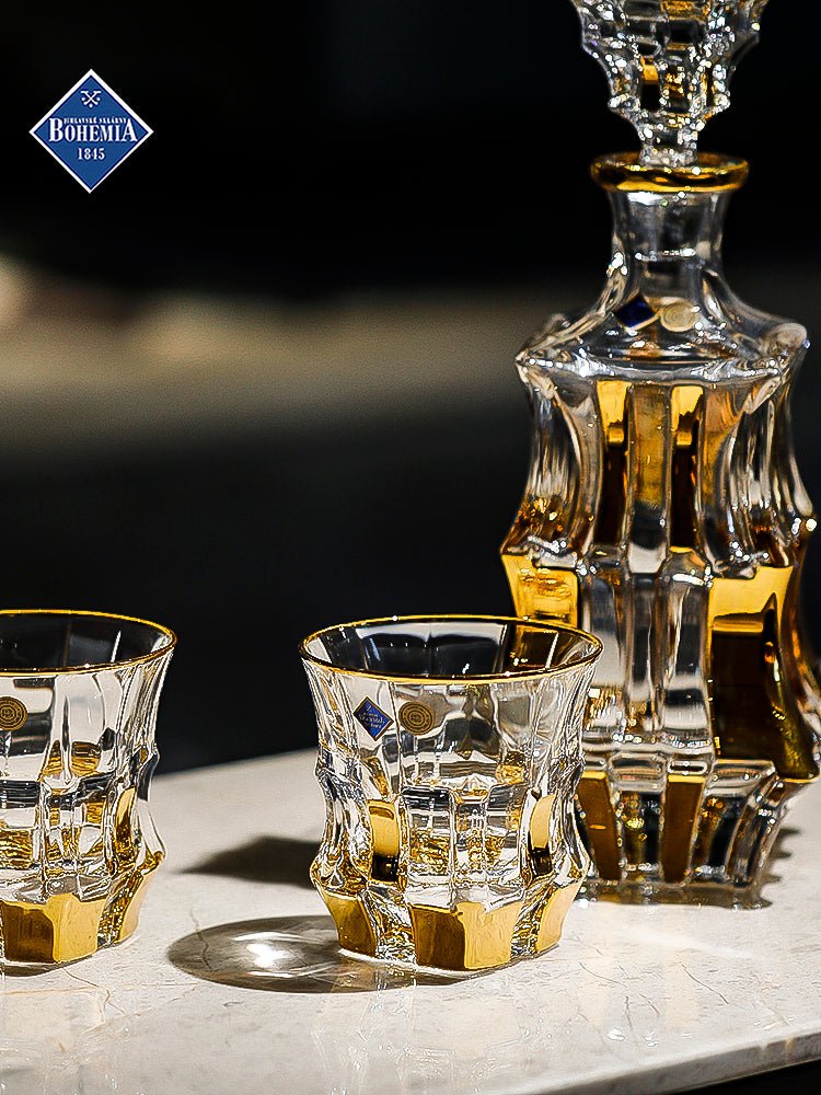 Bohemia Gold Couple Cups Gift Crystal Glass - Julia M LifeStyles