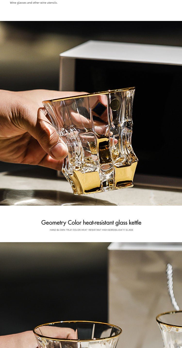 Bohemia Gold Couple Cups Gift Crystal Glass - Julia M LifeStyles