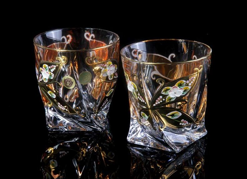 Bohemia Crystal Glass Whiskey & Wine Set - 401ML to 500ML - Julia M LifeStyles